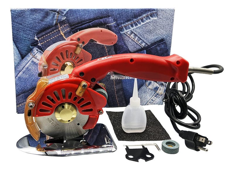 Hercules قاطع دوار كهربائي هيركوليس HRK-100 بخمس سرعات للأقمشة والجلود والأقمشة الطبيعية والاصطناعية - آلة قطع بسكين دائري مفرد ومتعدد الطبقات بقطر 4 إنش - Image 2